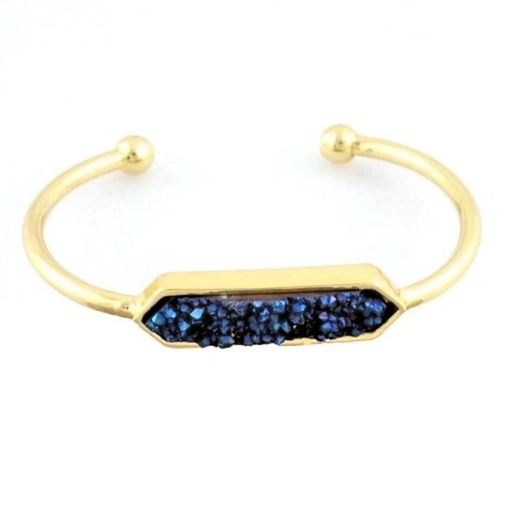 Blue Drusy Bangle